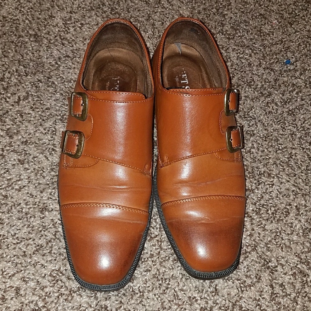 Tan Orange men's monk strap shoe